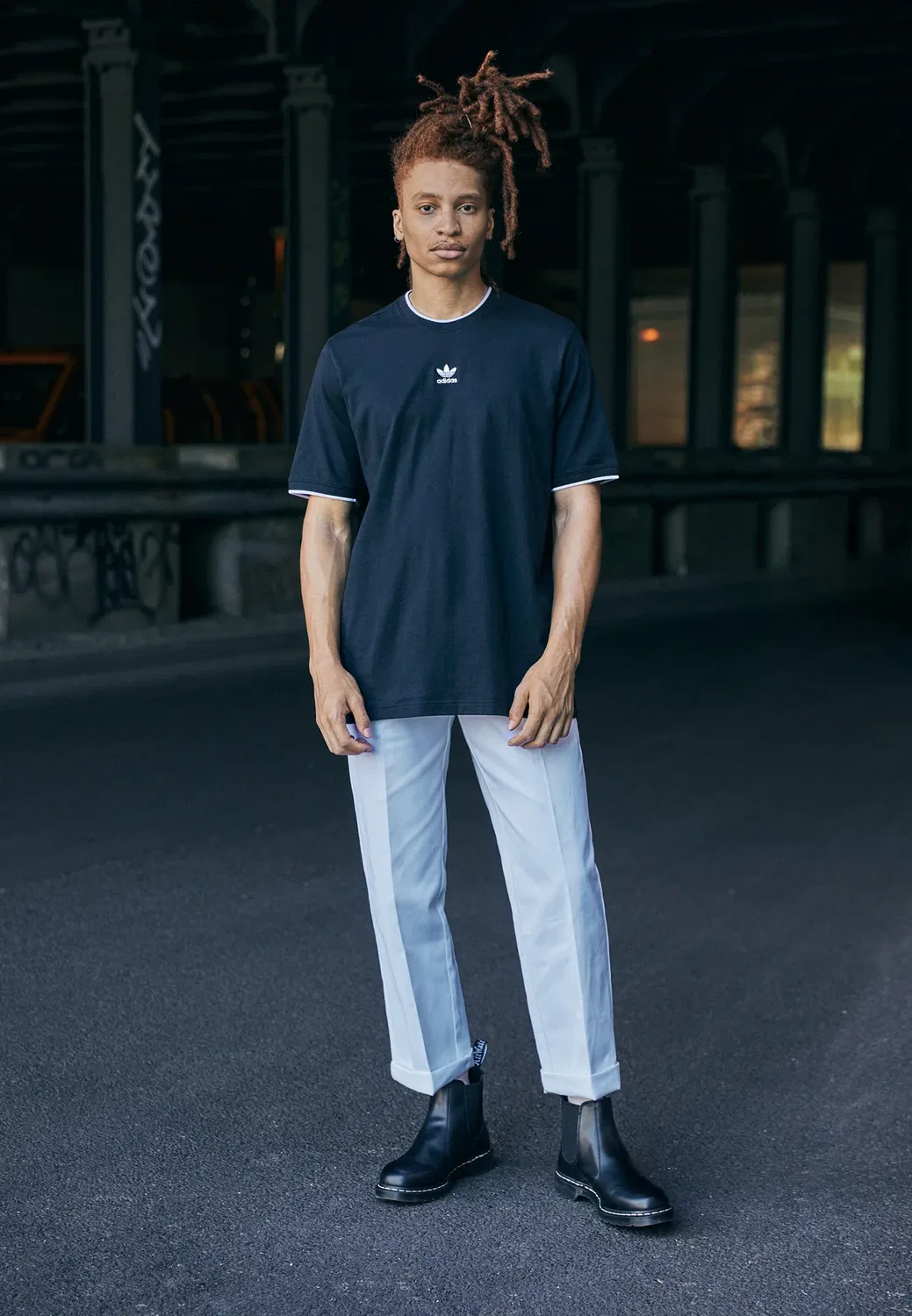 Ess - футболка с принтом Adidas Originals, Black