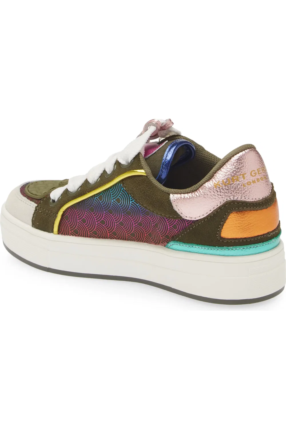 Кроссовки детские низкопрофильные Mini Southbank Kurt Geiger London, Green Combo — фото 2