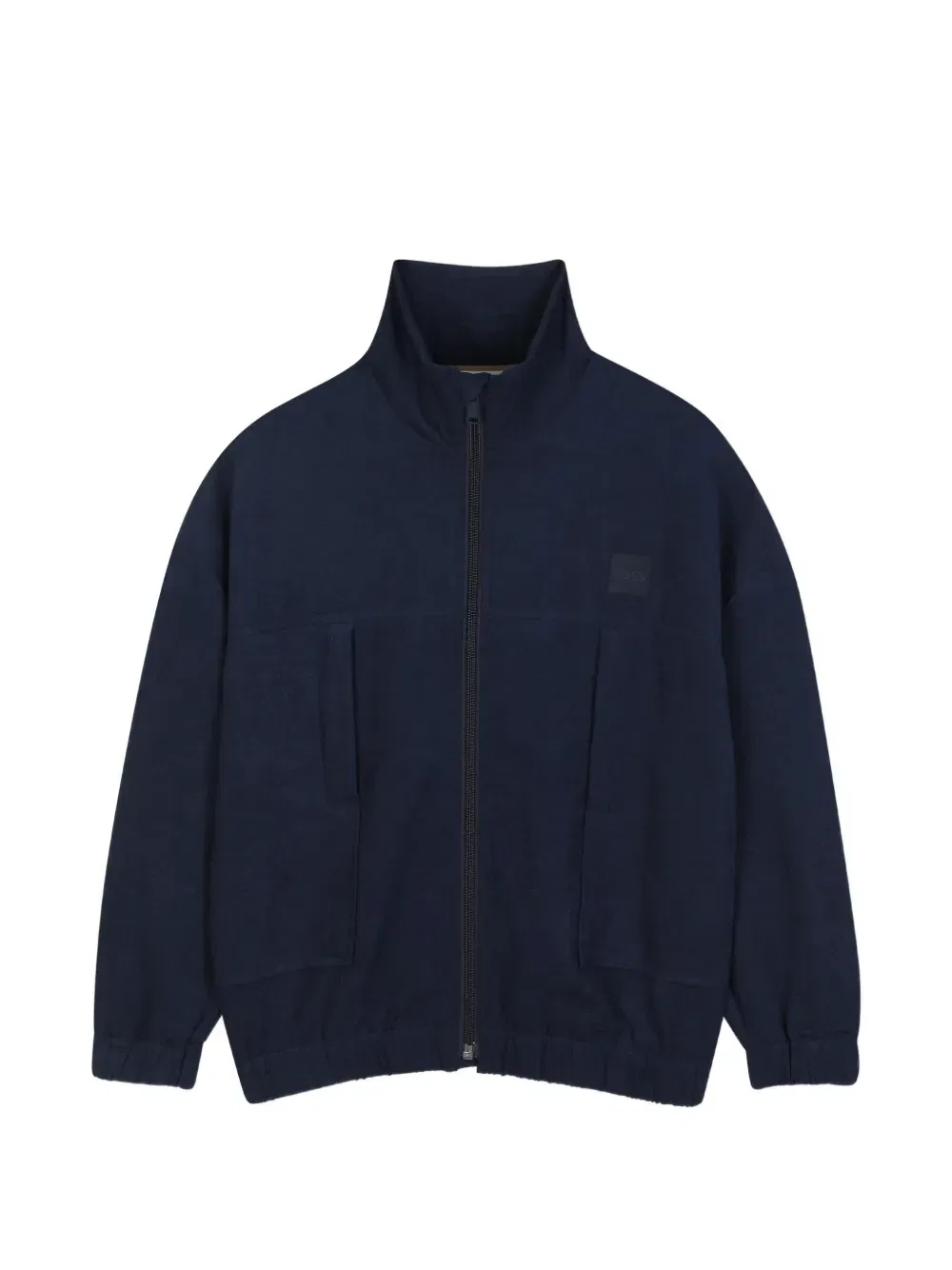 Кардиган на молнии с нашивкой-логотипом Boss Kidswear, синий