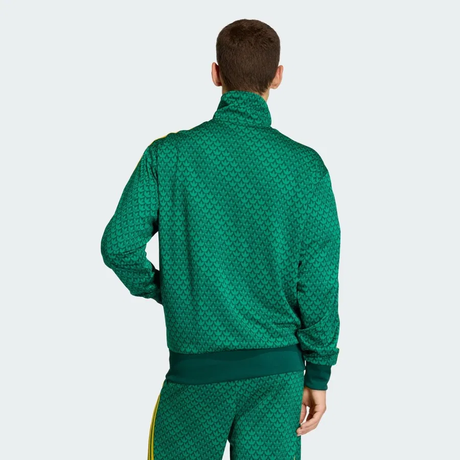 Кофта спортивная с принтом Firebird Loose Monogram adidas, Зеленый — фото 2