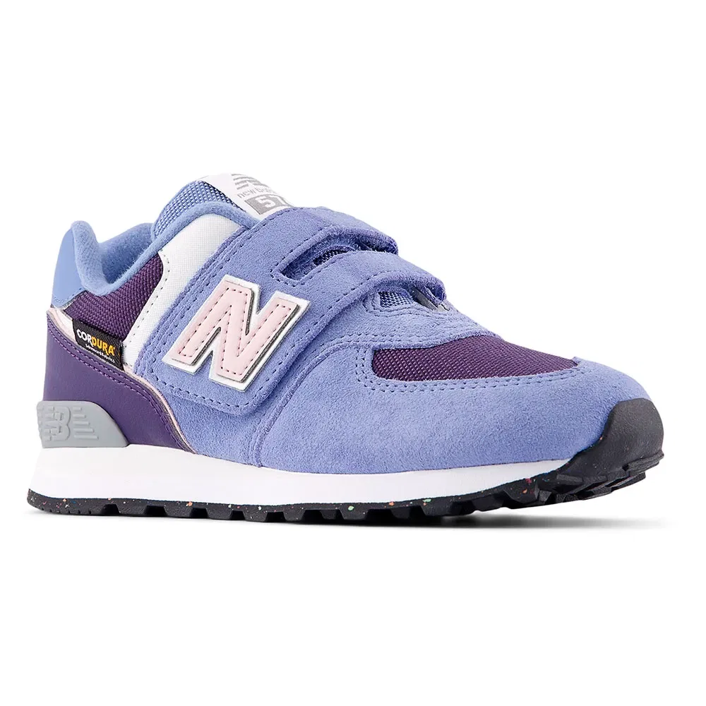 Кроссовки 574 Hook & Loop PS New Balance, синий — фото 2