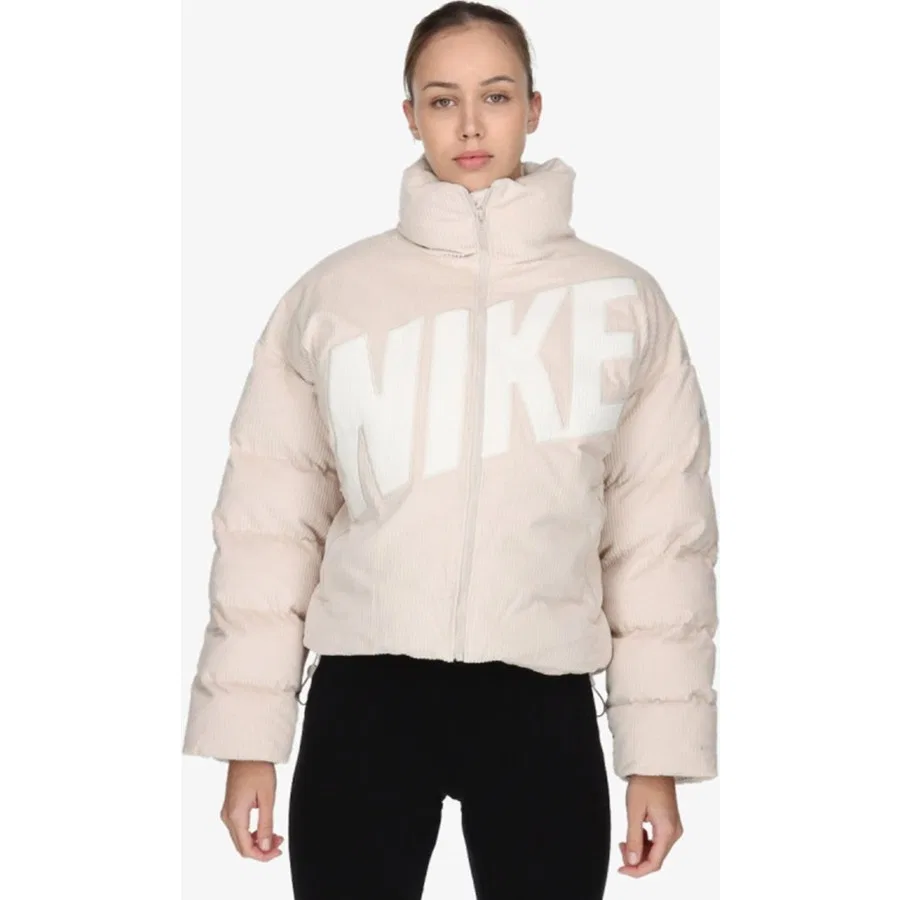 Женский утепленный кремовый пуховик Nike Sportswear Therma Fit Essential Prima, Кремовый