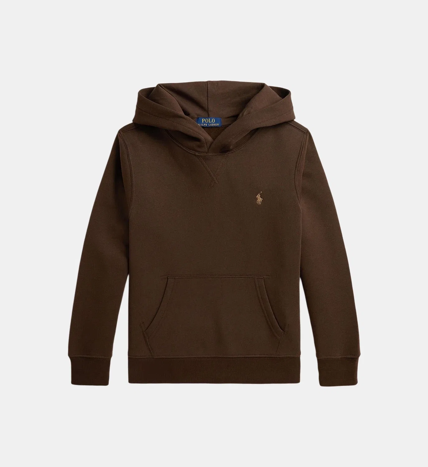 Худи-кофта с пони из хлопка POLO RALPH LAUREN, коричневый