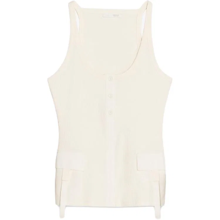 Женский топ без рукавов Raw White, ZARA, Raw White