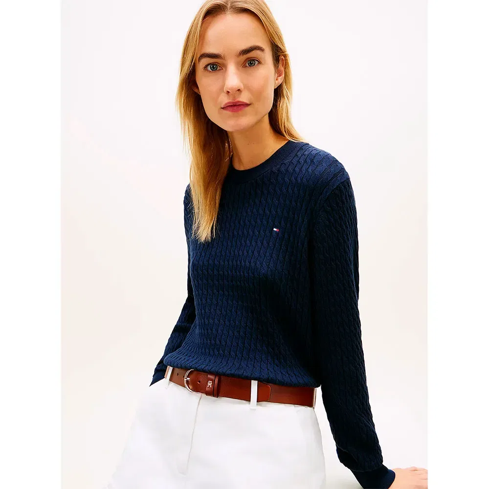Женский свитер с косами Tommy hilfiger, Blue — фото 4