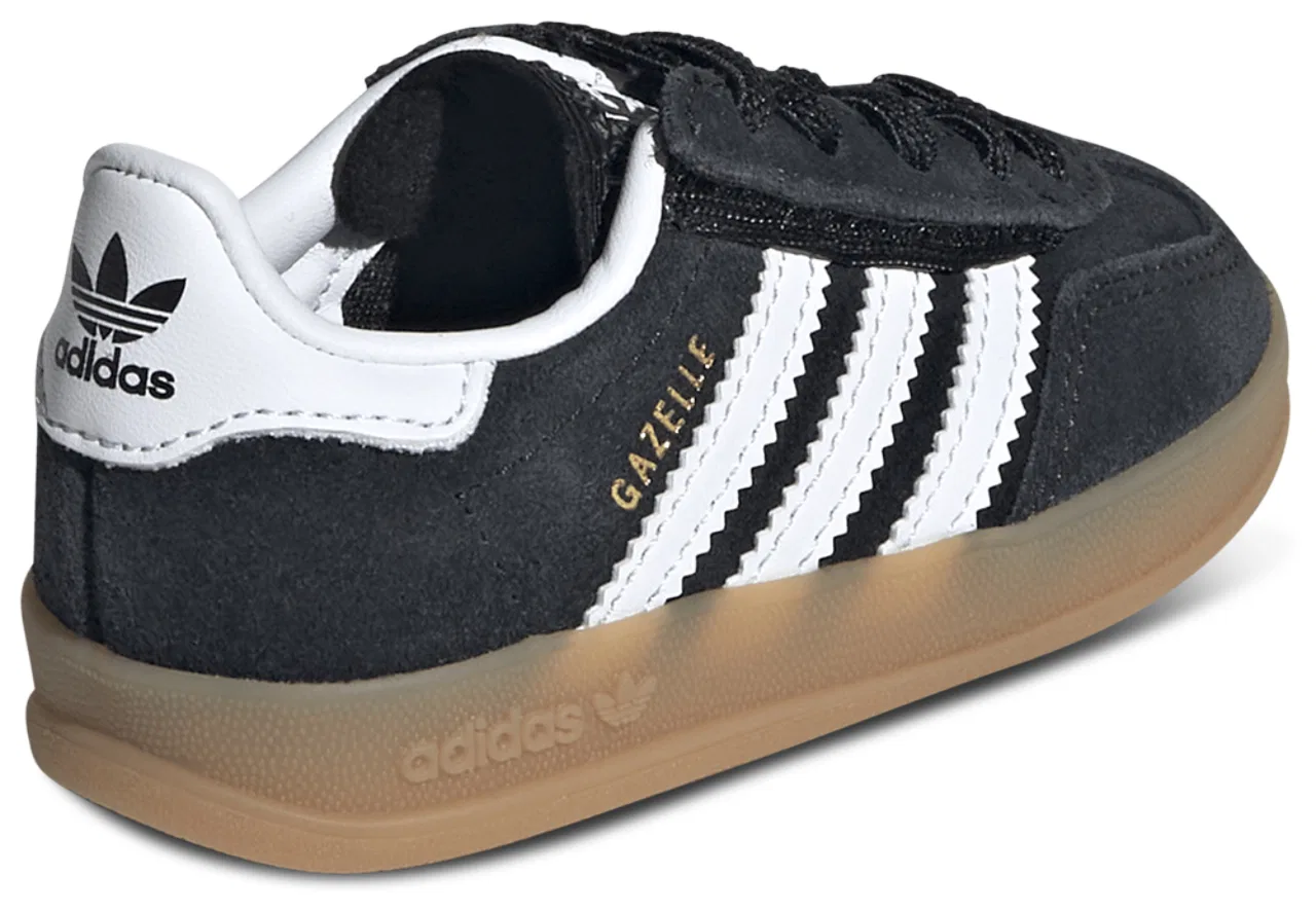 Кроссовки для мальчиков Gazelle Indoor Elastic Lace Adidas, цвет Ftwr White/Core Black/Gum — фото 3
