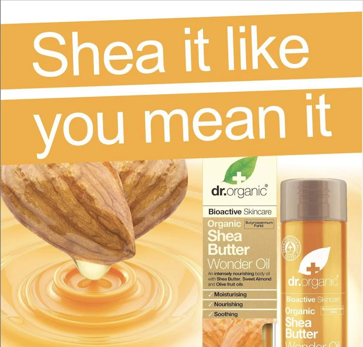 Масло для тела Dr. Organic Shea Butter Wonder Oil, 150 мл — фото 2