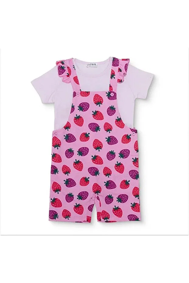 Детский комбинезон для девочек хлопковый Hellobaby Ebebek Hello Baby, Pink Printed