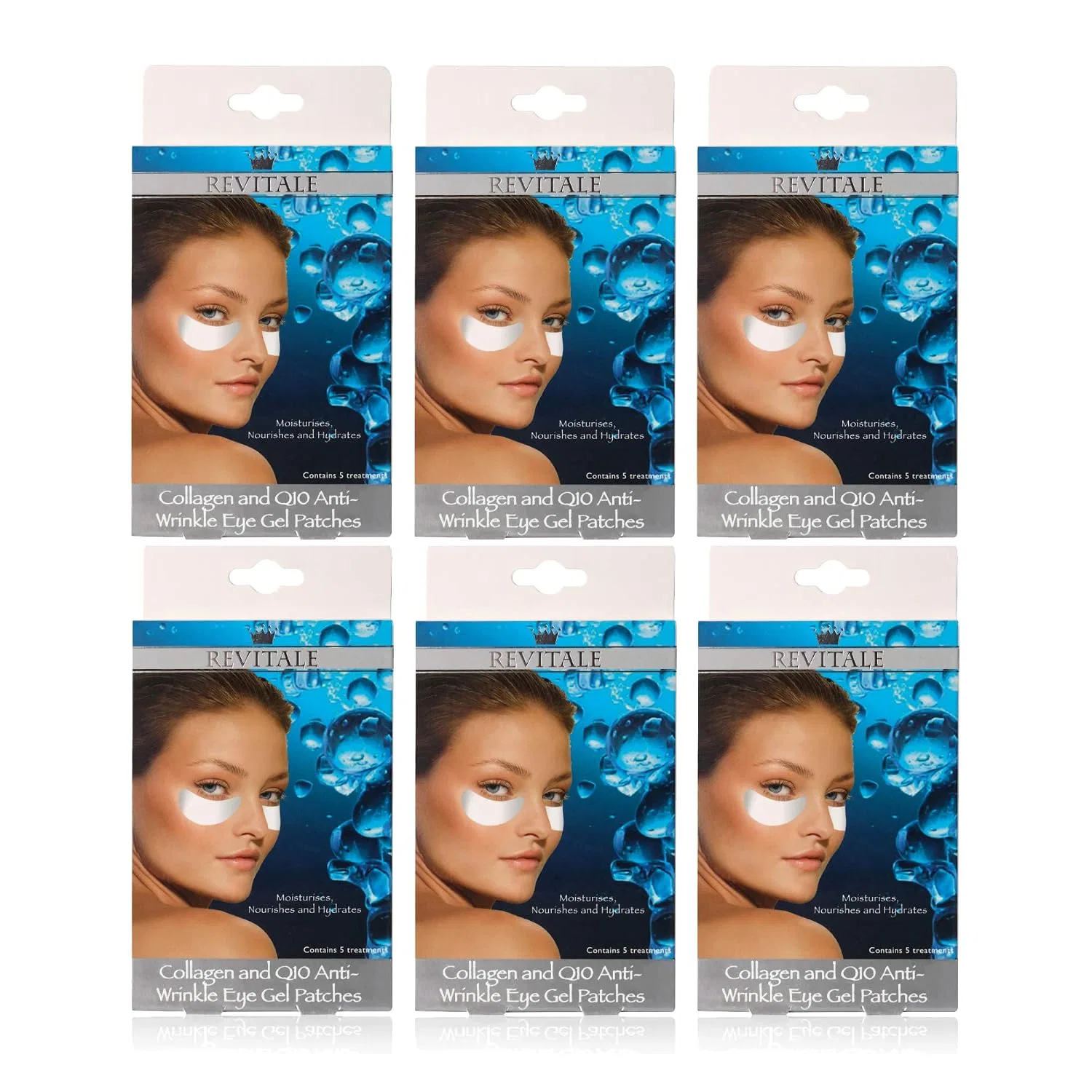 Гелевые патчи для глаз Revitale Collagen & Q10 Anti-Wrinkle, 30 пар, Лаванда