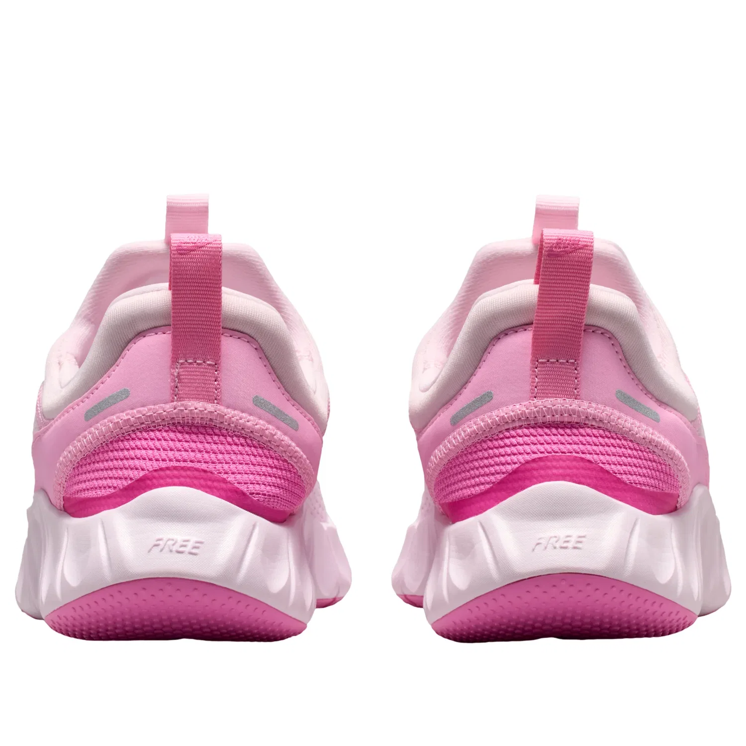 Детские кроссовки с сетчатым верхом Free Ride 'Pink Rise' Nike, Pink Rise/Playful Pink/Bleached Lilac/White — фото 4