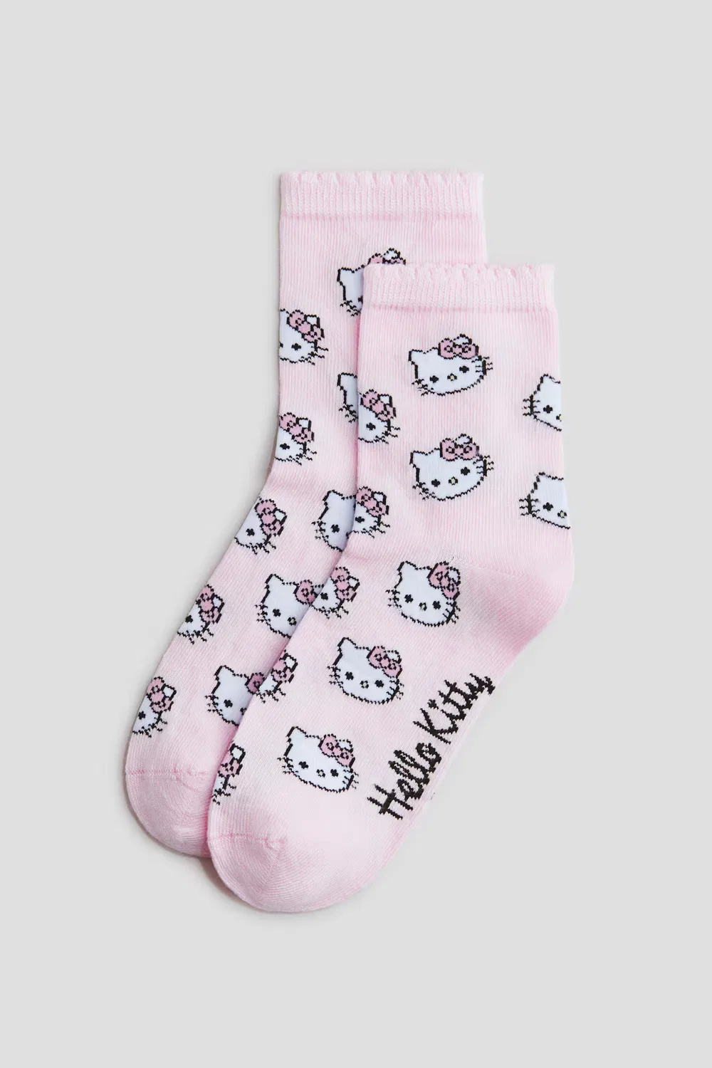 Набор из 5 носков с рисунком H&M, Hellrosa/Hello Kitty — фото 2