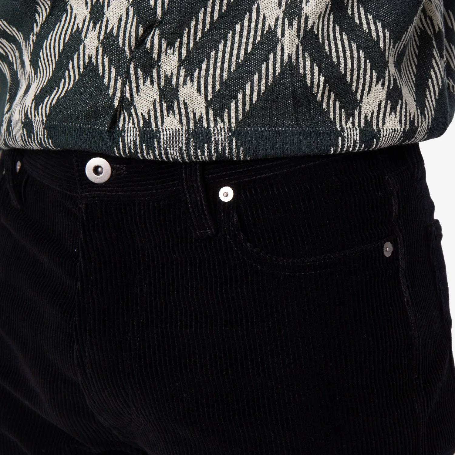Брюки из вельвета 5 карманов 5-Pocket Corduroy Cotton Pants Burberry, Black — фото 2