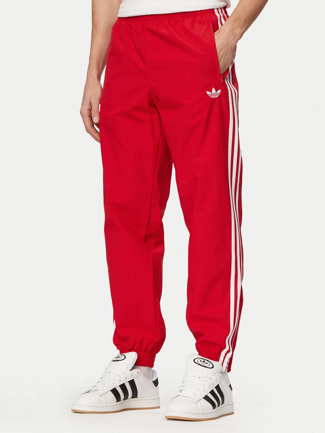 Мужские спортивные штаны стандартного кроя Firebird Woven Adidas, красный