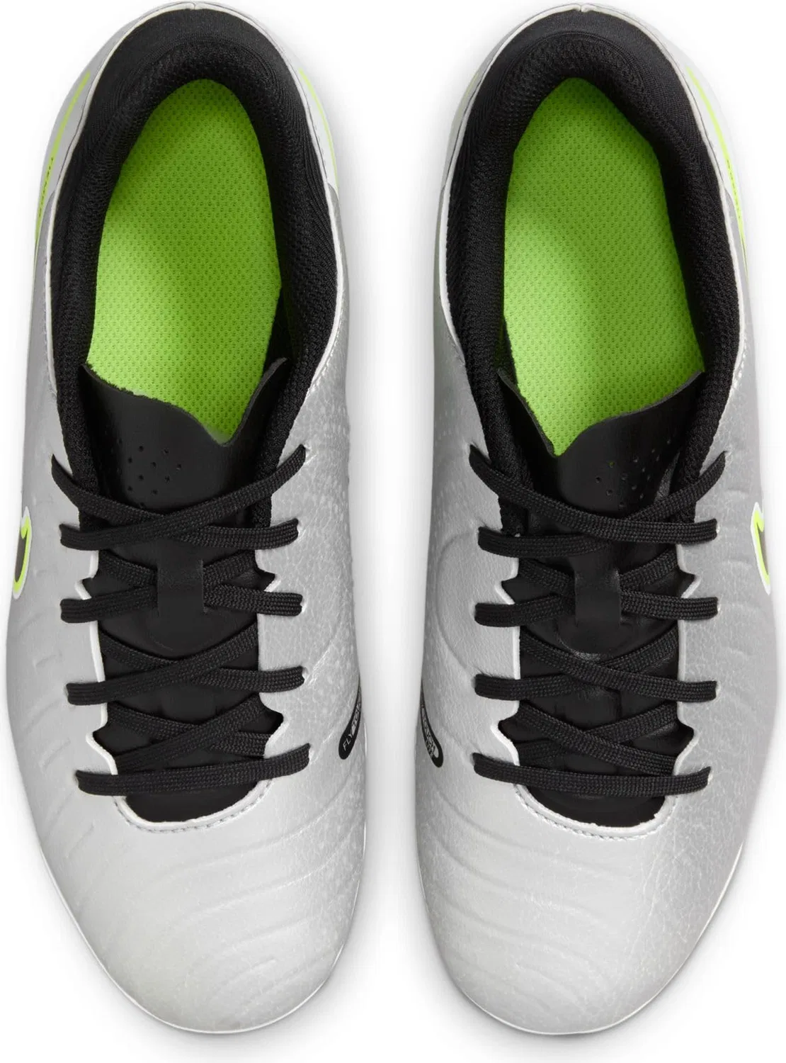 Детские бутсы для мальчиков Legend 10 Academy Fg/Mg NIKE, Metallic Silver Black Volt — фото 4