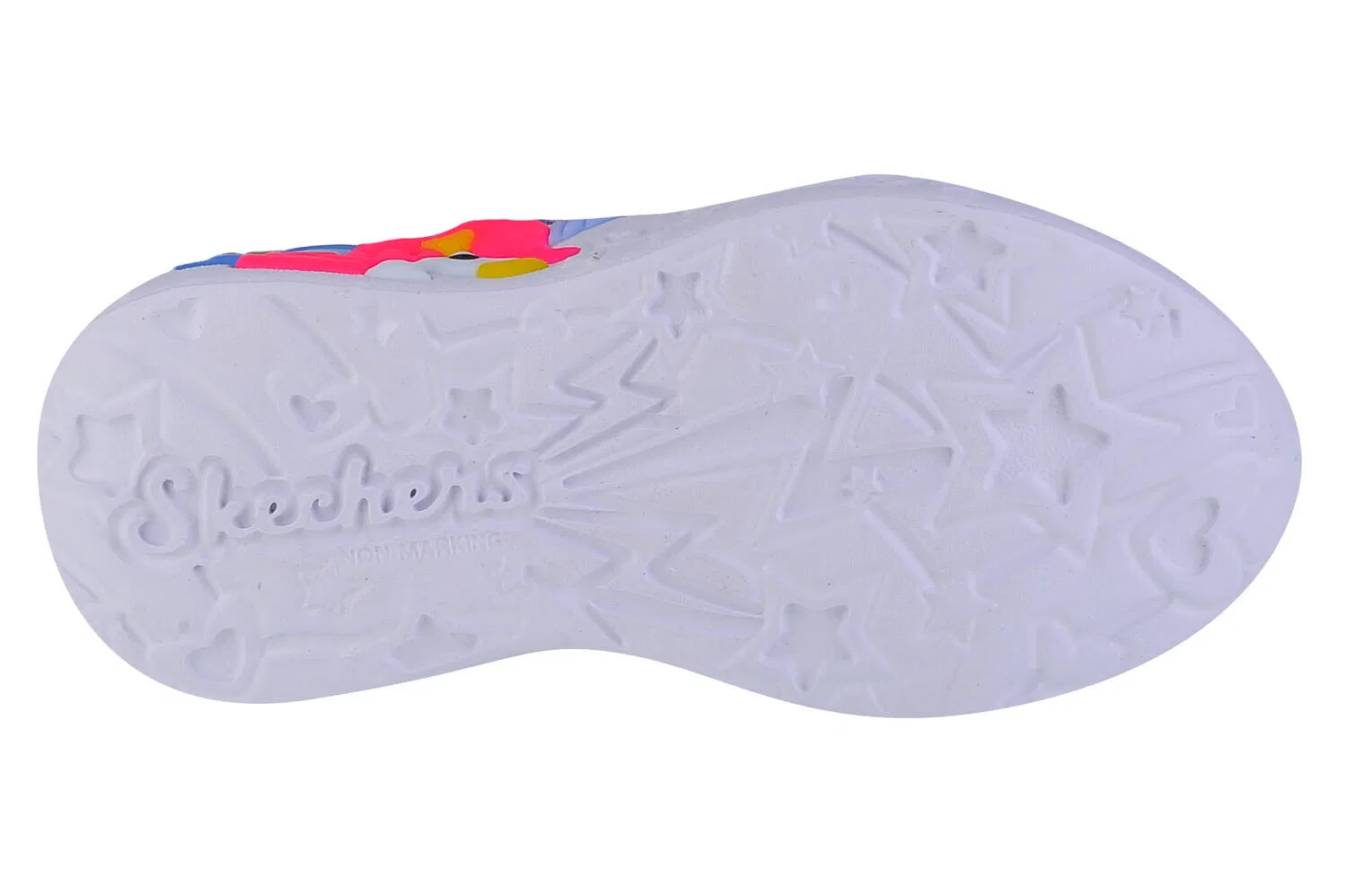 Детские кроссовки для девочек со светящейся подошвой Unicorn Charmer Skechers, Blau Bunt — фото 4