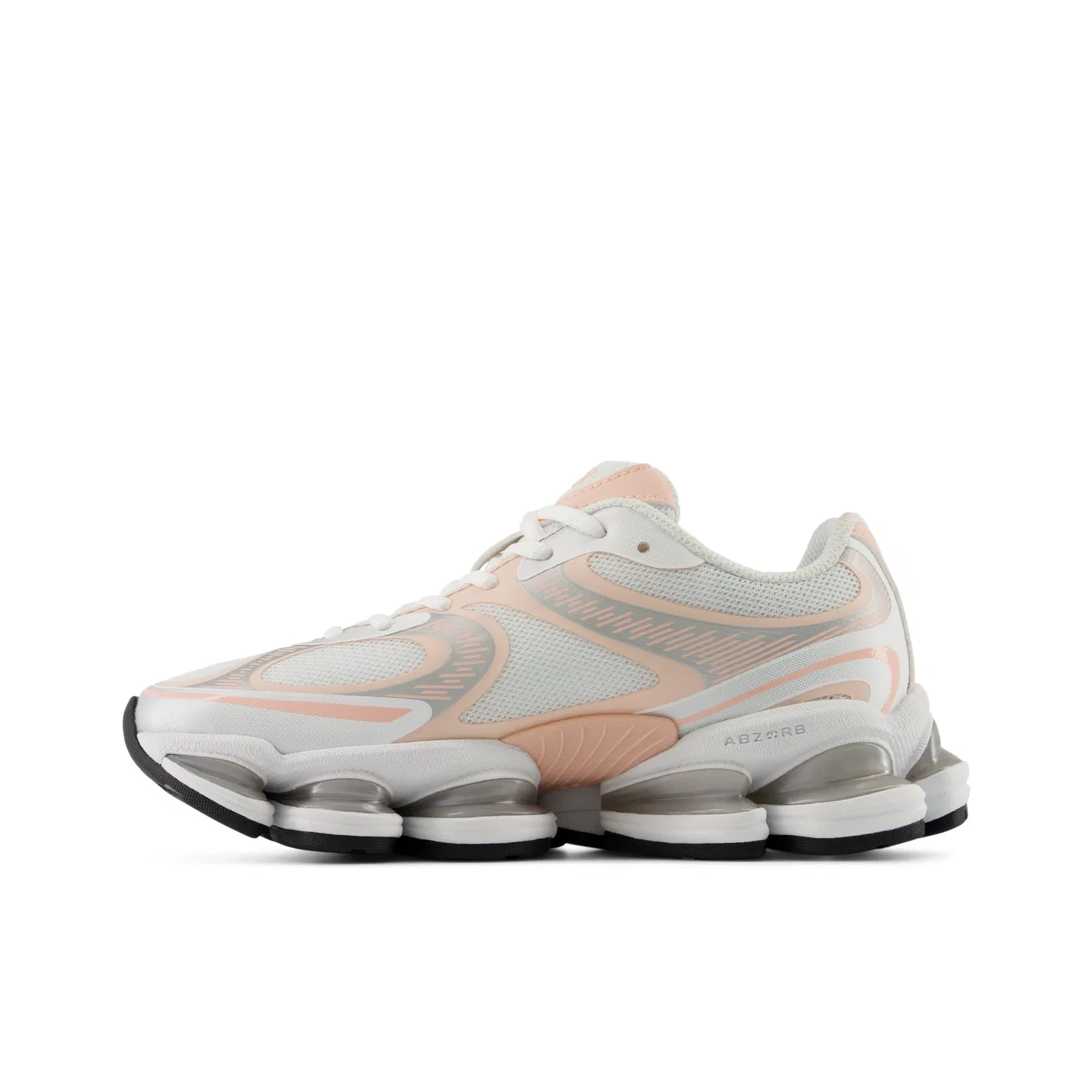 Детские кроссовки на шнуровке с амортизацией ABZORB 2000 New Balance, Pink Haze With Silver Metallic — фото 3