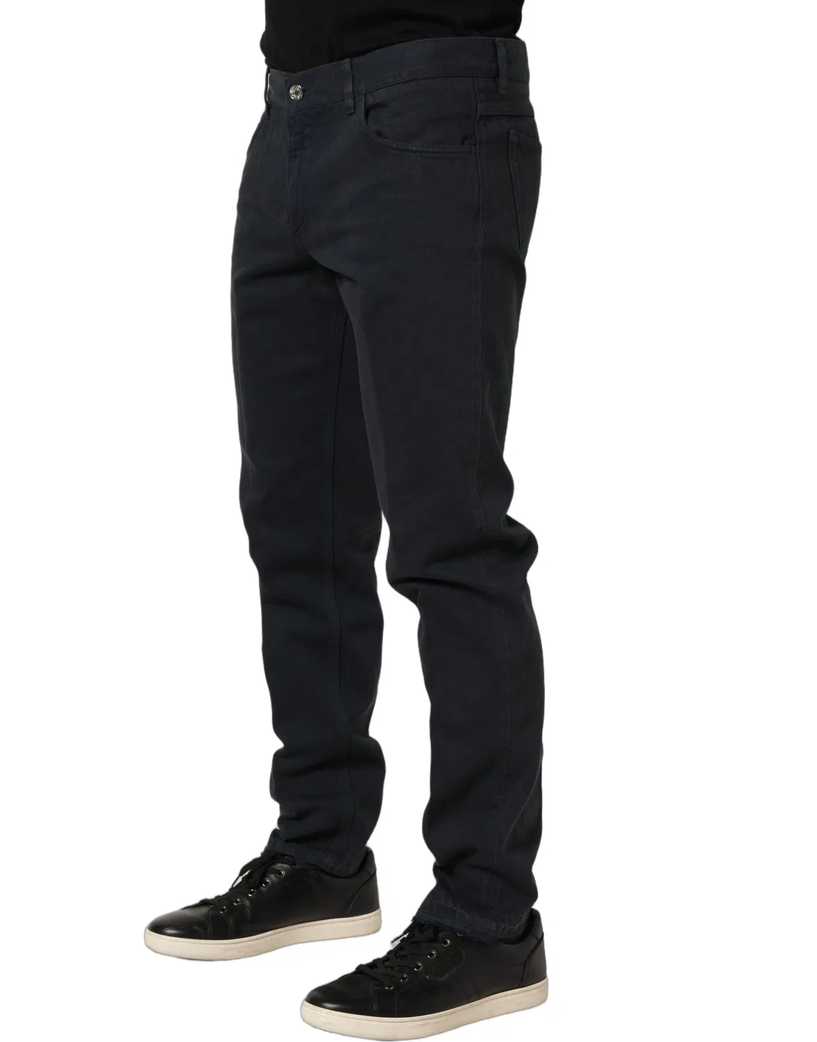 Мужские джинсы с логотипом Skinny jeans Dolce & Gabbana, черный — фото 4
