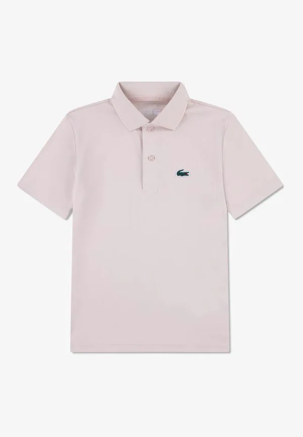 Спортивная поло-рубашка унисекс с силиконовым рисунком под крокодила Lacoste, Nidus
