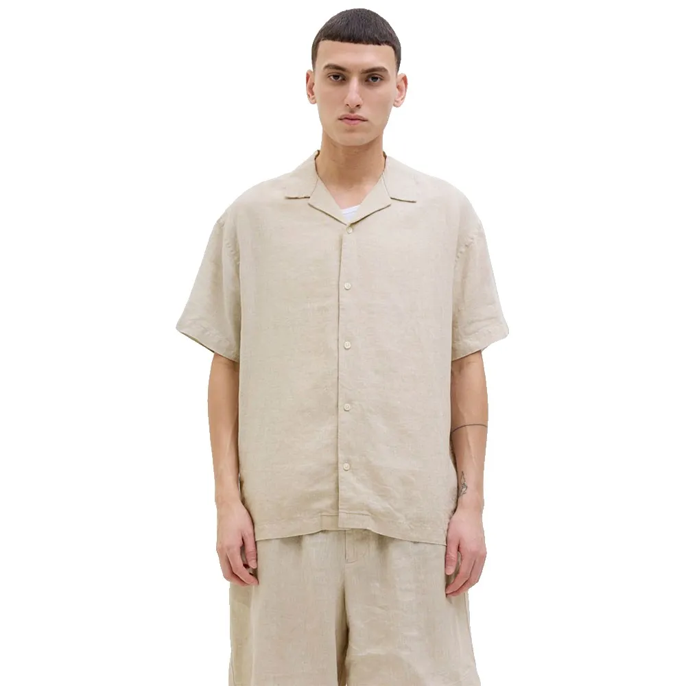

Рубашка с коротким рукавом Jack & Jones Lawrence Linen, бежевый