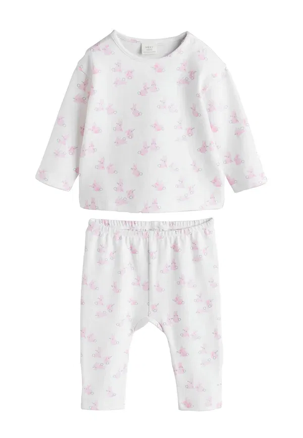 Комплект брюк и леггинсов с принтом Regular fit Next, pink bunny, розовый