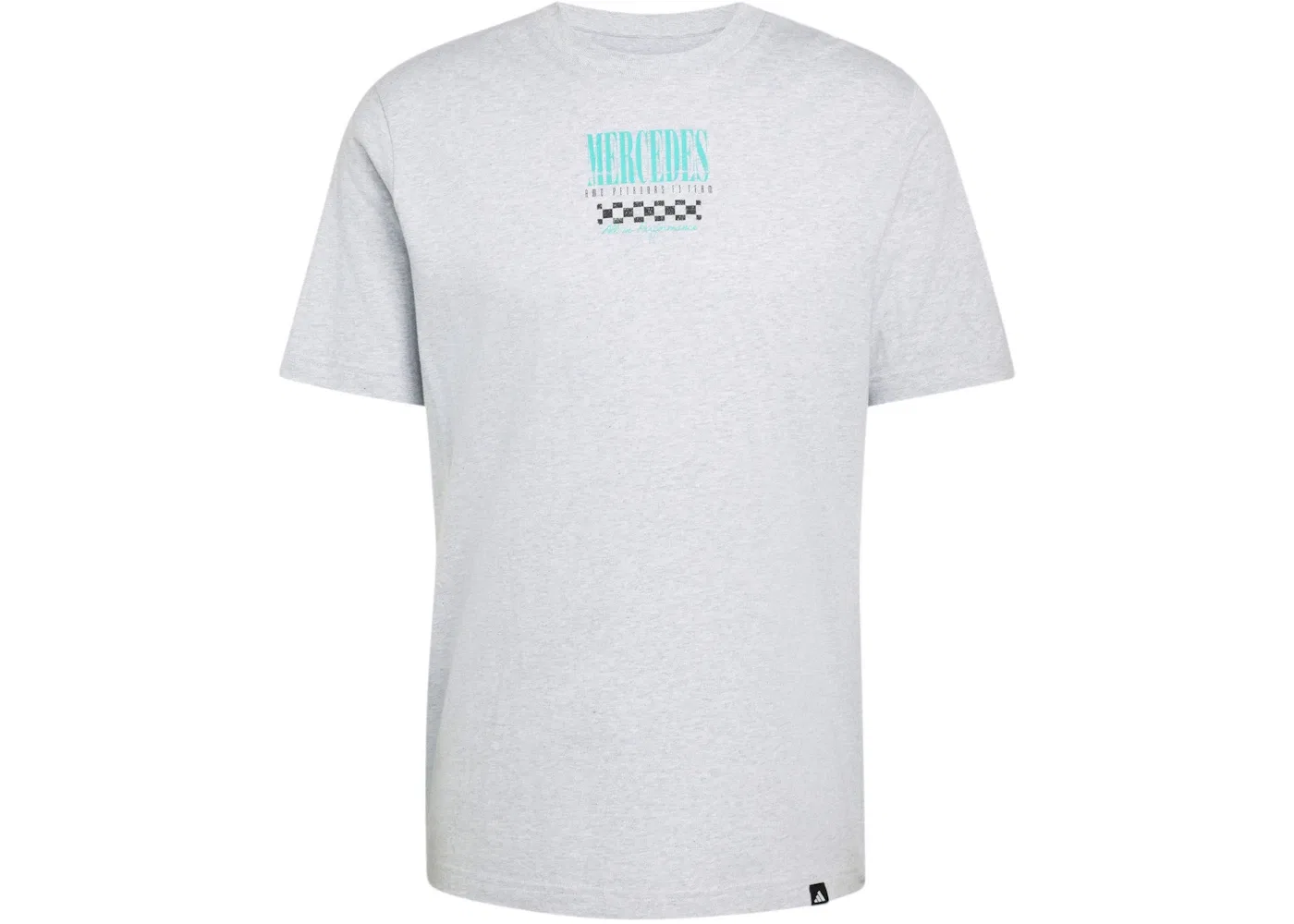 Мужская футболка с принтом Mercedes AMG Petronas Formula 1 Team Graphic II Tee Adidas, Light Grey Heather