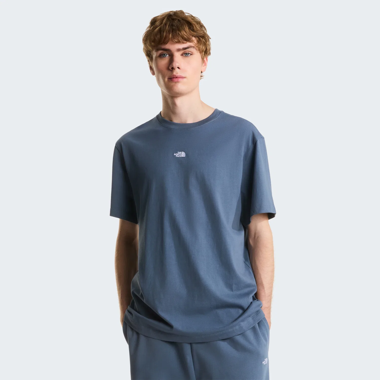 Детская хлопковая футболка с логотипом The North Face, Granite Grey
