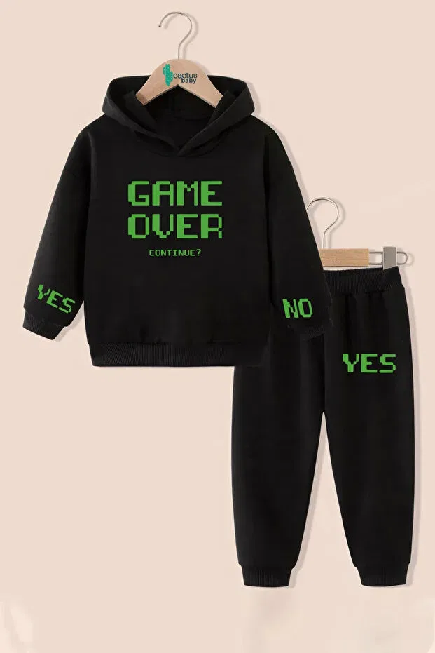 Детский спортивный костюм для девочек с принтом Cactus Baby Game Over Training Suit Cactus Collection, Black