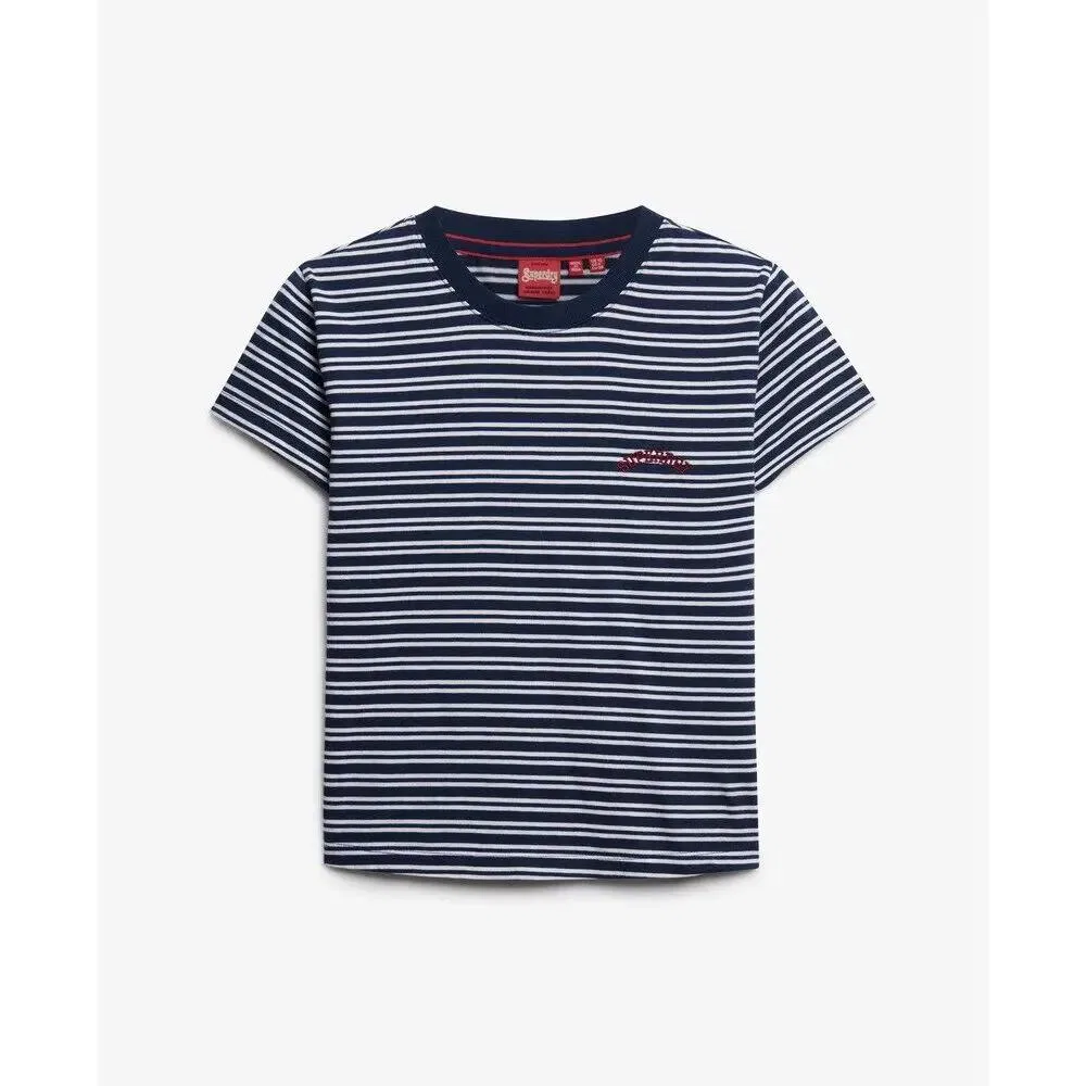 Женская полосатая футболка Superdry Essential Logo, Blaue