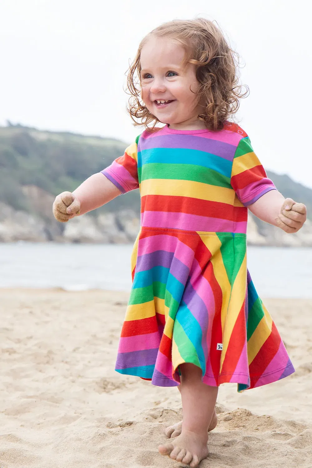 Детское платье-трапеция Sunshine Frugi, Multi — фото 4