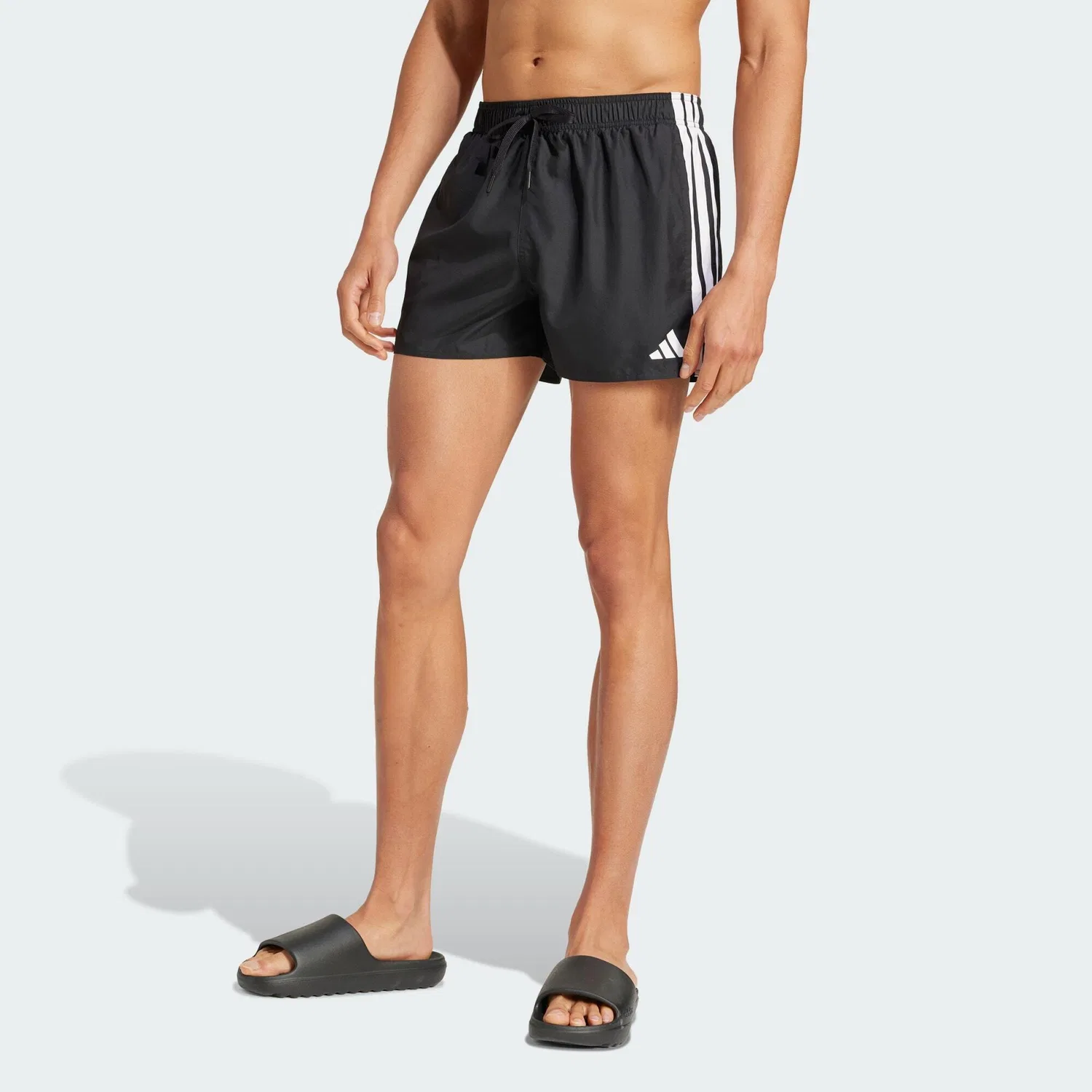 Мужские плавки с принтом 3-Streifen 3-Inch Badeshorts Adidas, Schwarz / Weiss