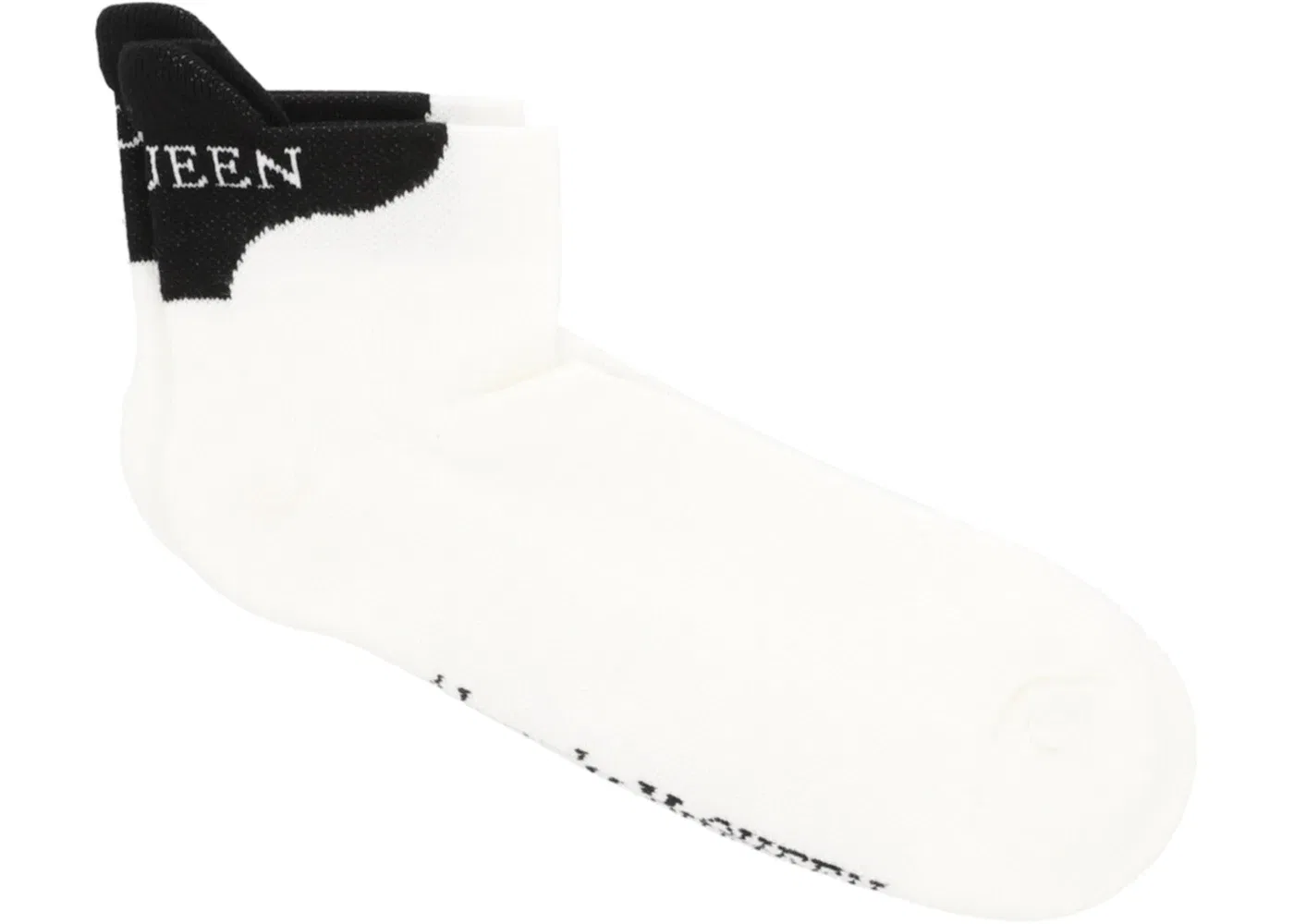 Мужские носки с фирменным принтом Alexander McQueen, White Black