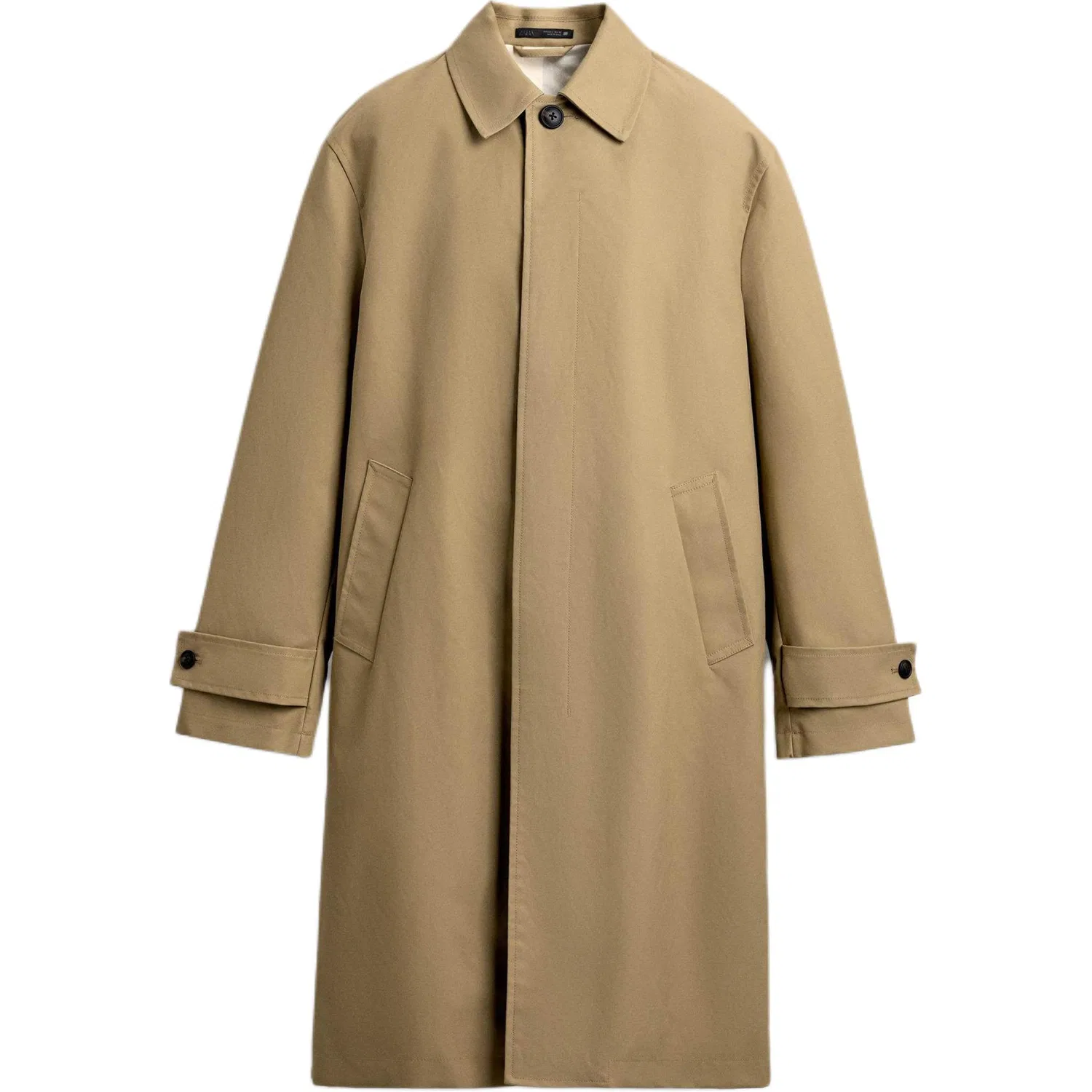 Мужское пальто-тренч с лацканами Beige ZARA, Beige