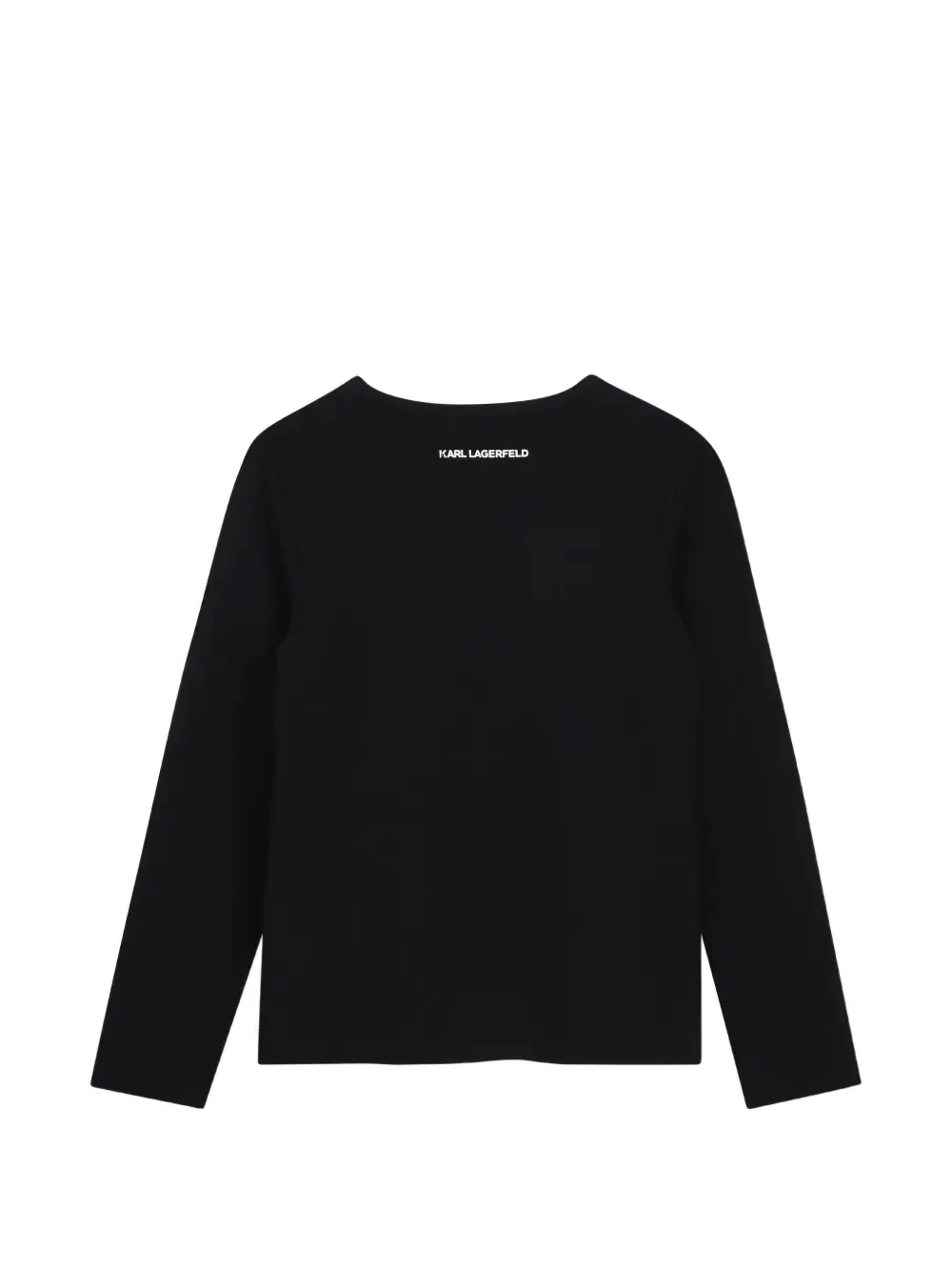 Футболка с длинными рукавами и стразами KARL LAGERFELD KIDS, черный — фото 2