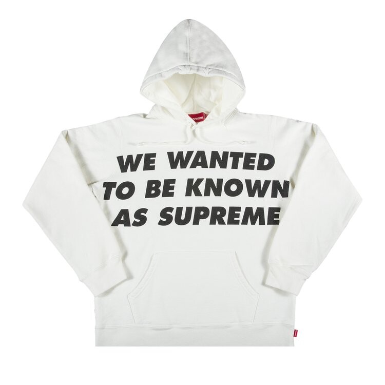 

Толстовка Supreme Known As Hooded Sweatshirt 'White', белый