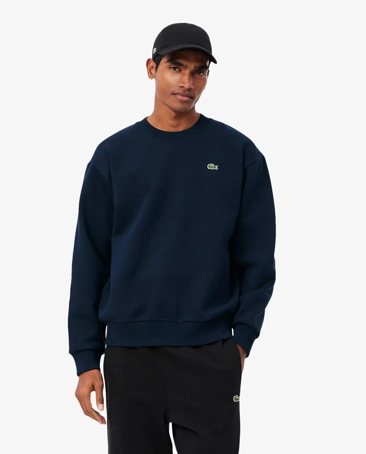Мужская толстовка из футера с круглым вырезом Lacoste, Azul Marino