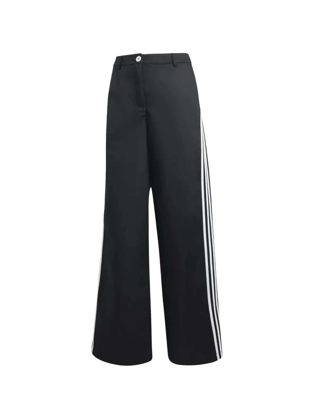 Брюки строгого кроя с боковыми полосками Adidas, черный