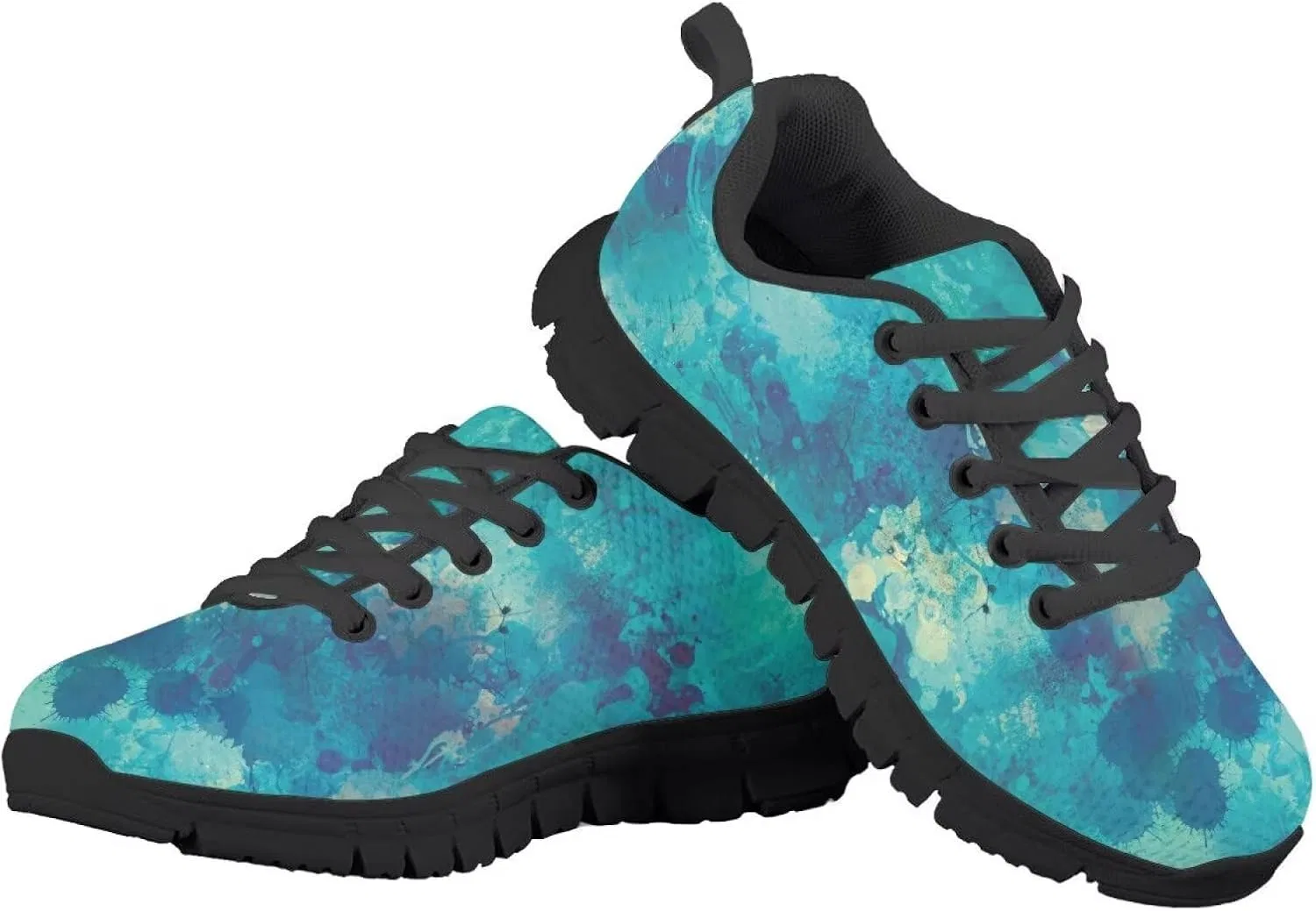 Детские кроссовки для девочек без шнурков, модель Girls Athletic Shoes Kids Slip on Shoes Girls 3-10 Years Old Toddler Sneakers Black, Green Art Ink — фото 4