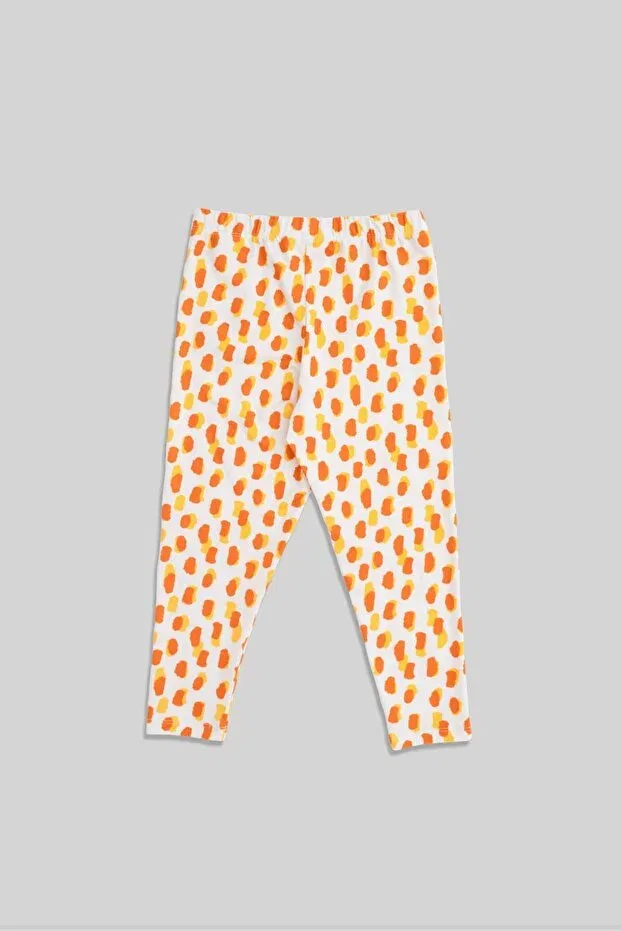 Детские леггинсы для девочек с принтом Minojoy, Orange