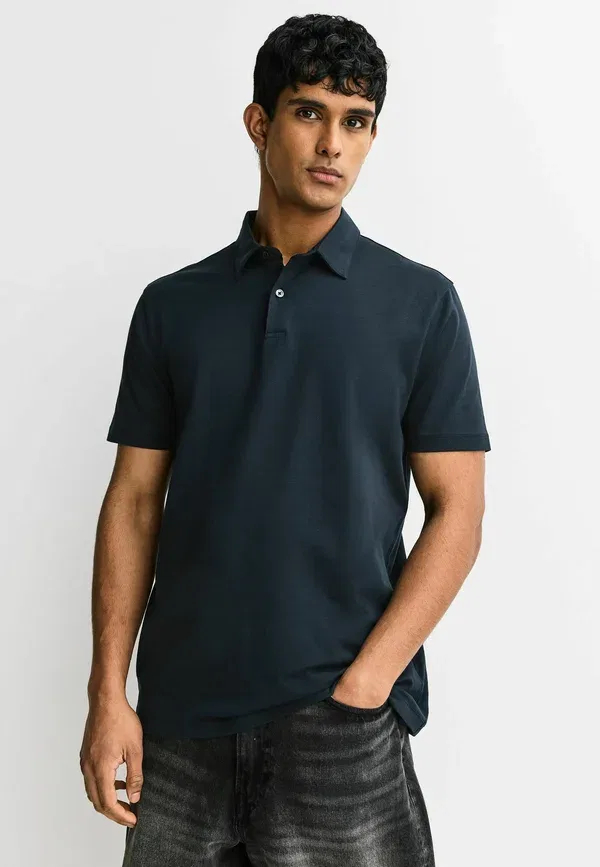 Комплект из 3 поло, хлопок с эластаном, Polos three pack, Next, Green, Grey, Navy, темно-синий/зеленый/серый — фото 3