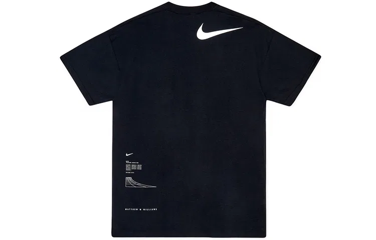 Мужская футболка с принтом Nike Drop Shoulder Sleeve T-Shirt, Black — фото 3