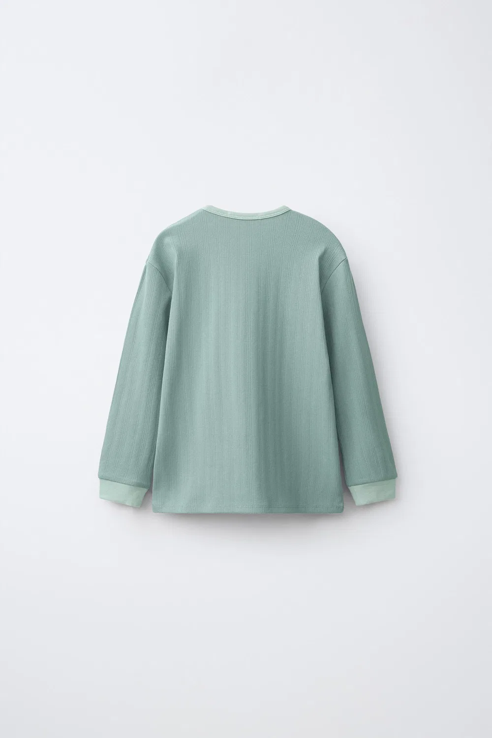 Однотонная фактурная пижама для детей 2-6 лет. ZARA, Green — фото 3