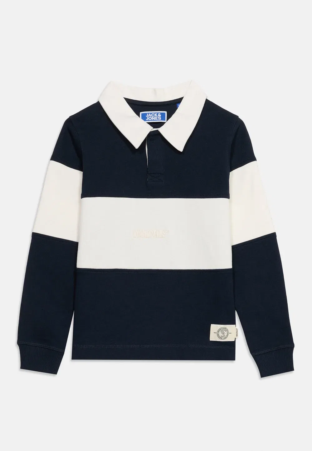 Толстовка Jorfrederiksberg blocking sweat polo jnr - sweatshirt Jack & Jones Junior, Sky Captain — фото 3