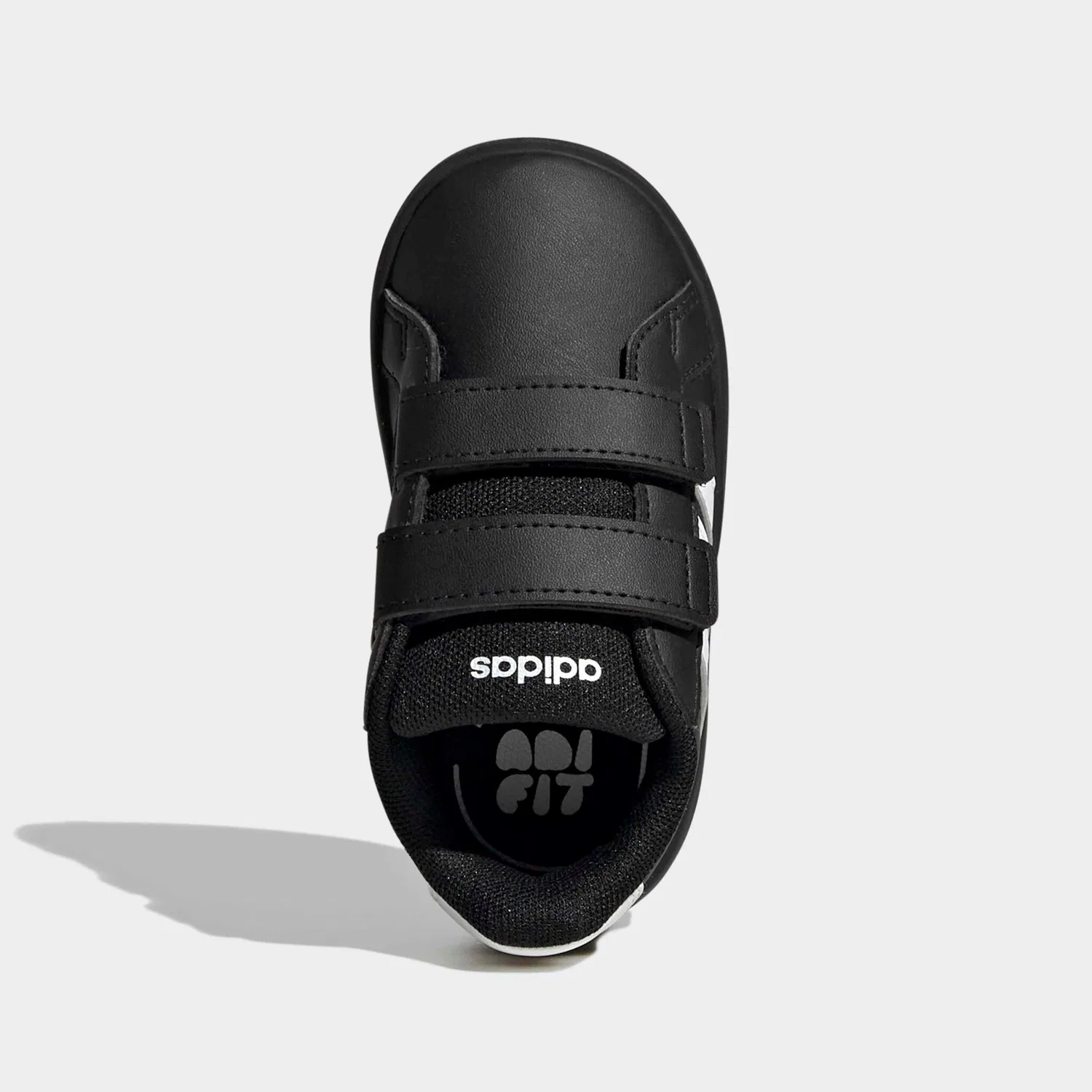 Детские кеды с тремя полосками Adidas Grand Court 3.0, Cloud White/Core Black — фото 4