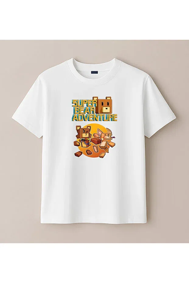 Детская футболка для девочек с принтом Super Bear Adventure Blitzist, White