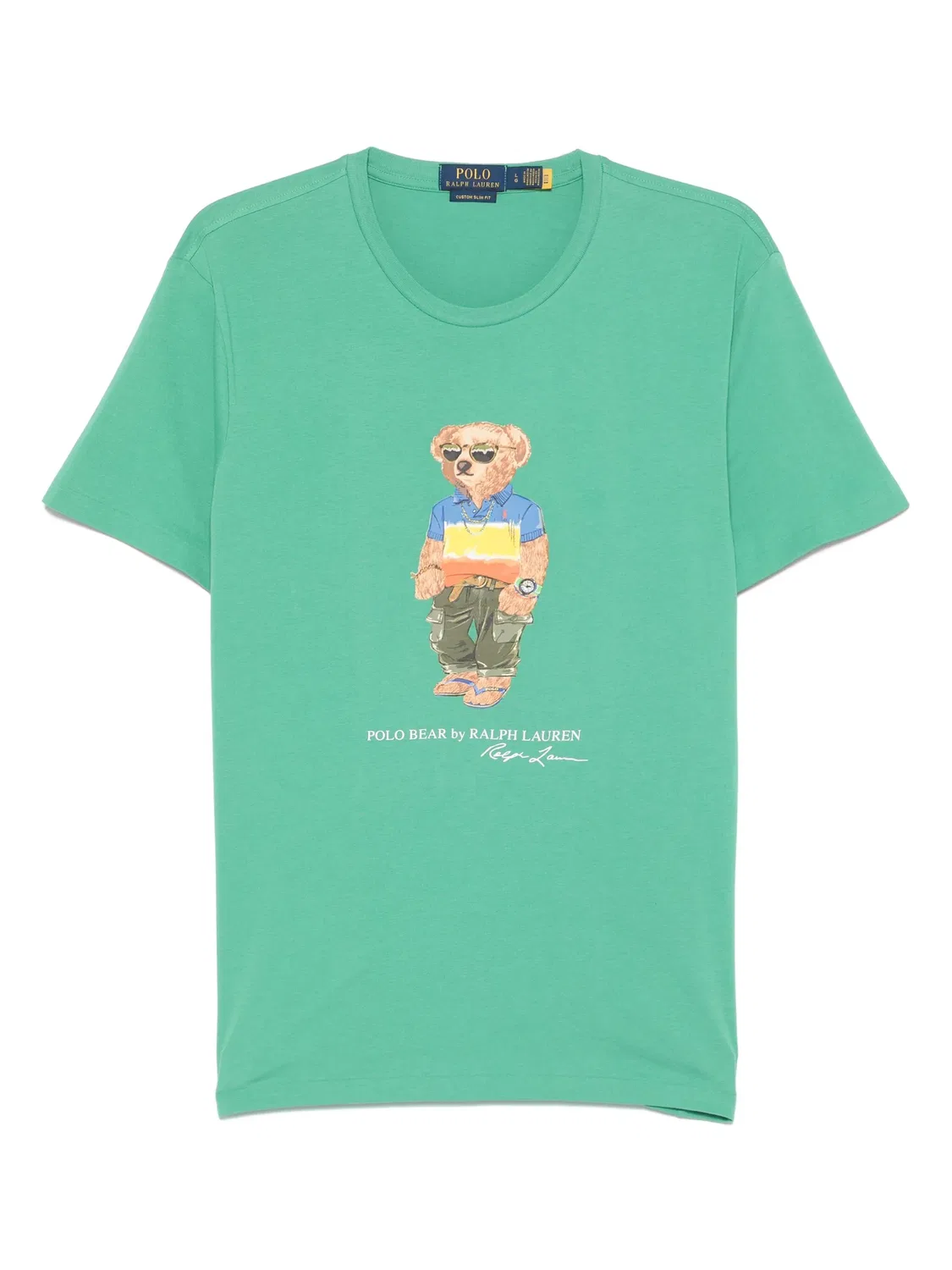 Футболка с принтом Polo Bear в зеленом цвете Polo Ralph Lauren, зеленый