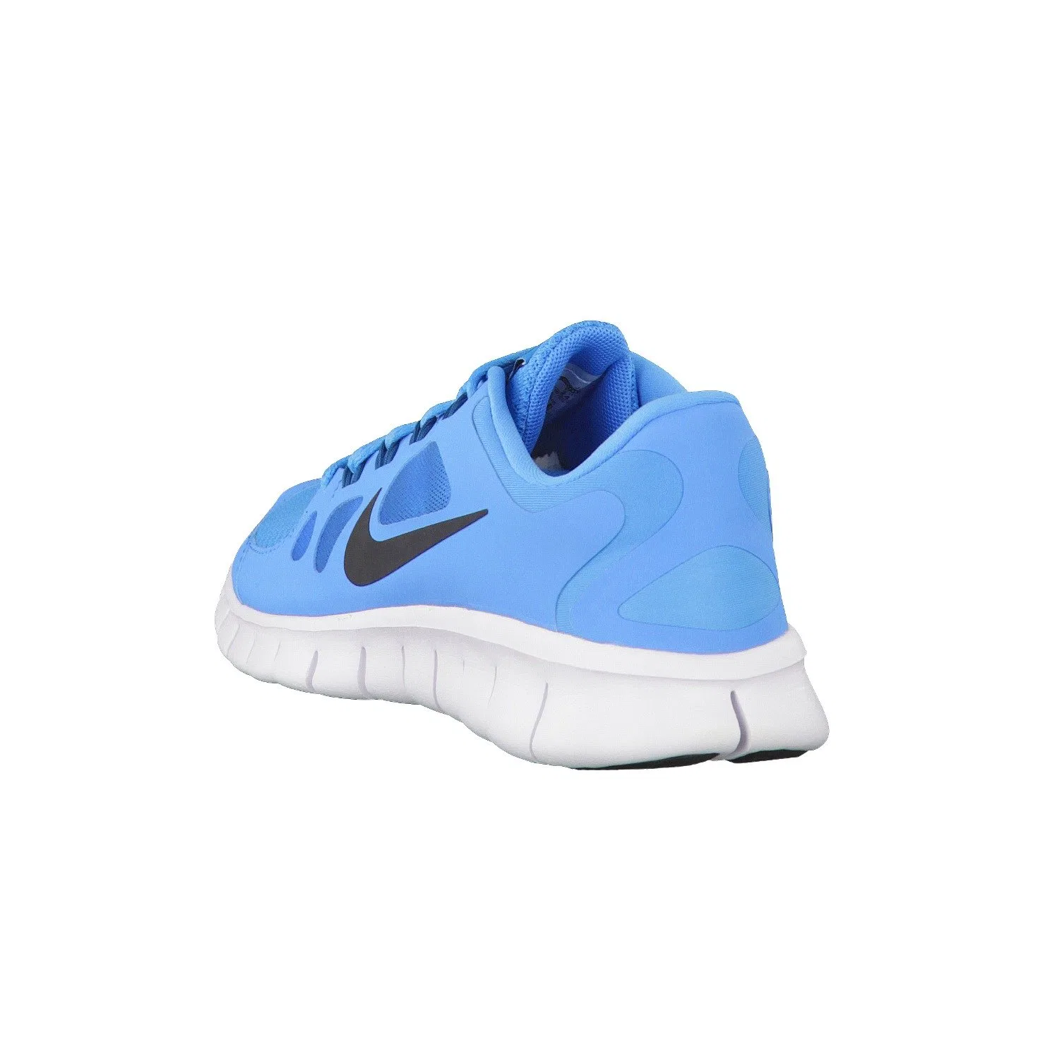 Детские кроссовки для мальчиков с принтом Free 5.0 GS NIKE, Blue Metallic Silver Total Orange Range — фото 4
