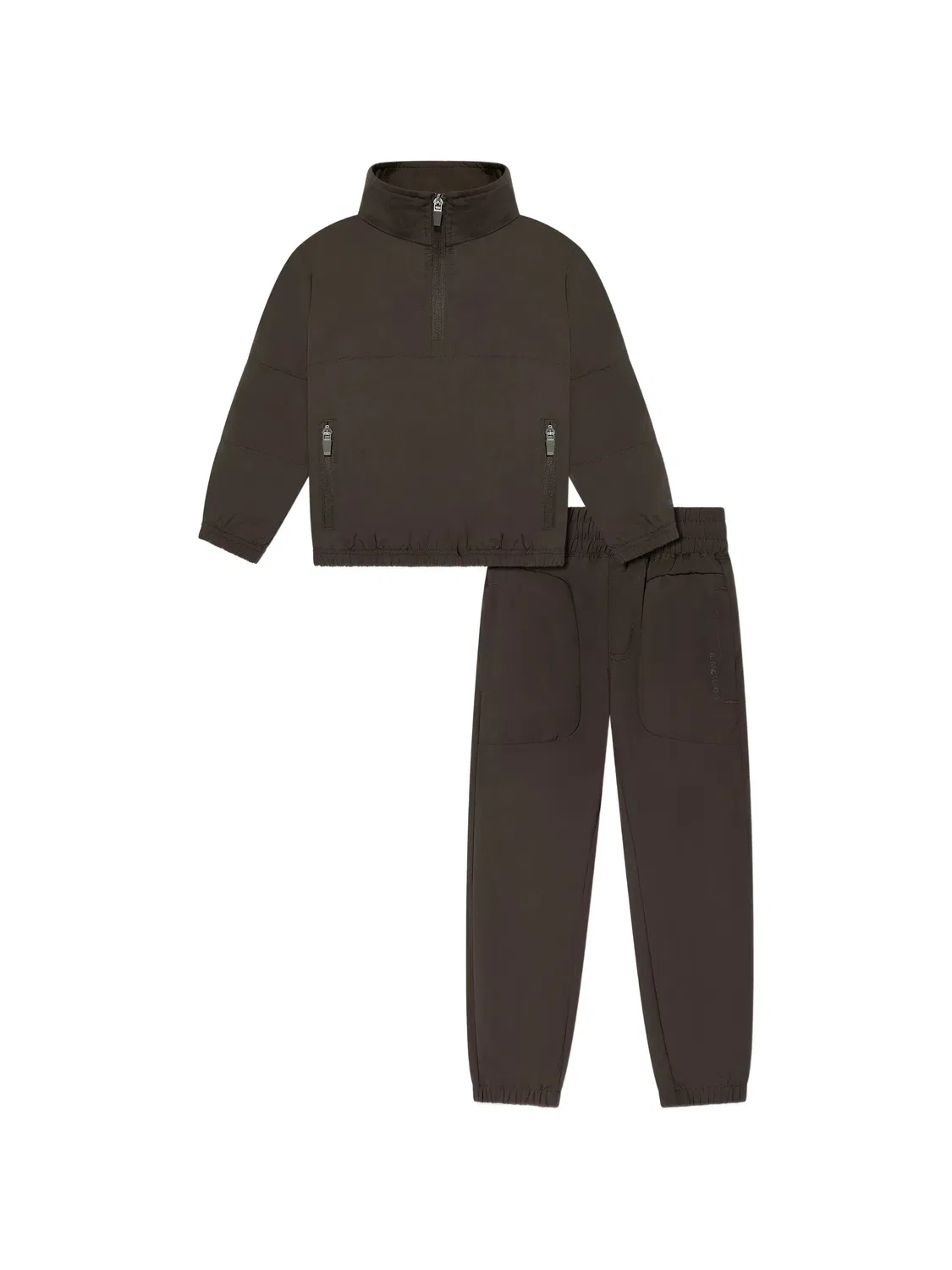 Спортивный костюм с воротником на молнии Blanca Sport Kids, коричневый