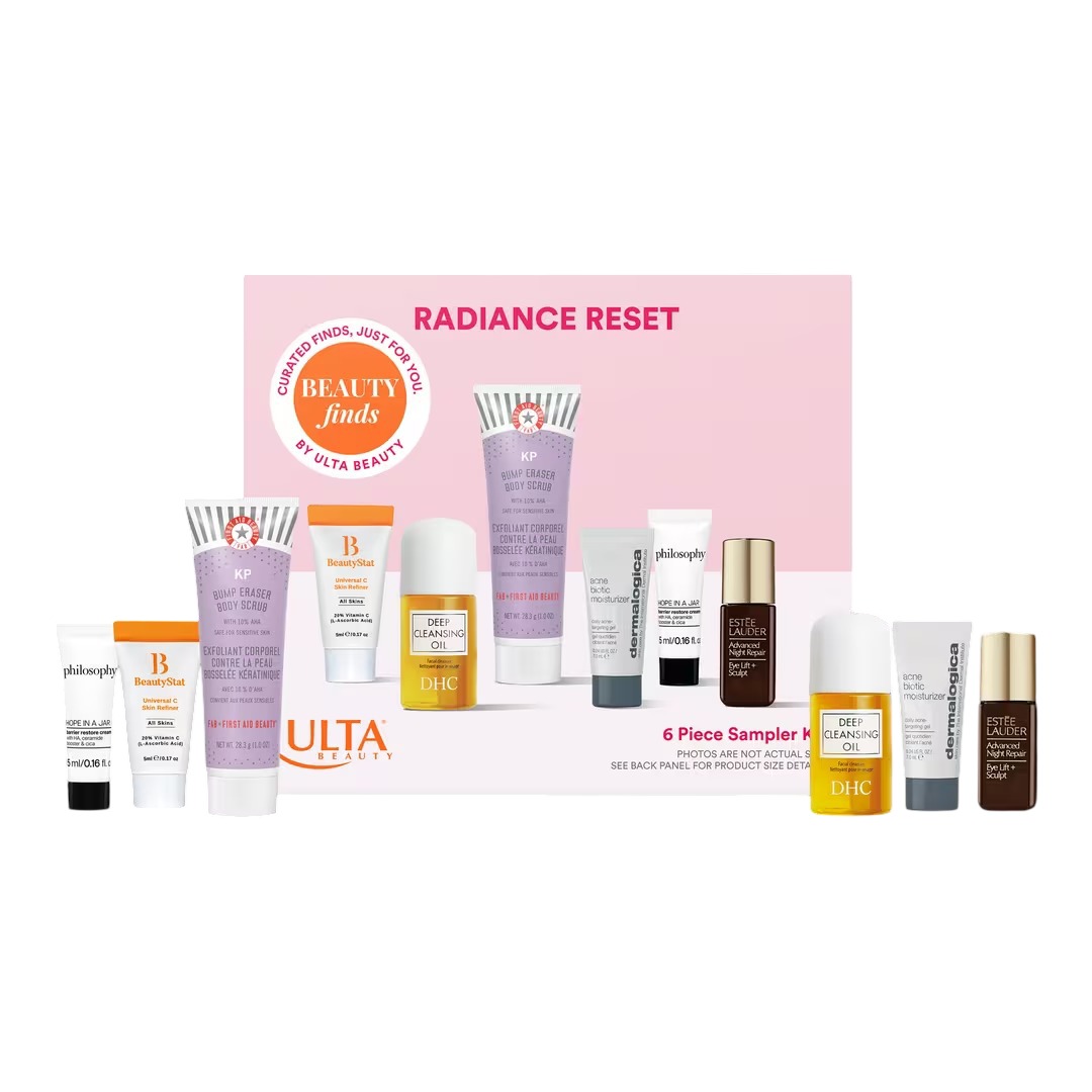 

Набор для ухода за кожей Beauty Finds by Ulta Beauty Radiance Reset, 6 предметов