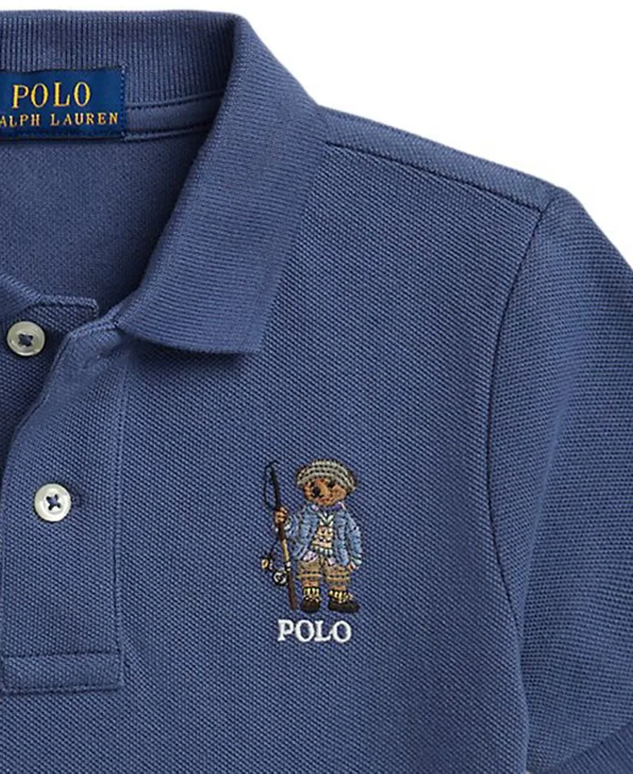 Детская футболка-поло с Polo Bear и коротким рукавом Polo Ralph Lauren, Old Royal — фото 3