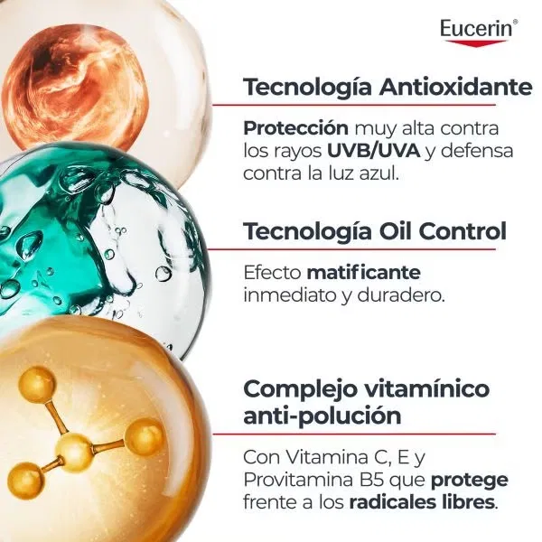 Солнцезащитный флюид-сыворотка для лица Eucerin Sun Face Oil Control Daily UV Serum SPF 50+ с матирующим эффектом, 30 мл — фото 3